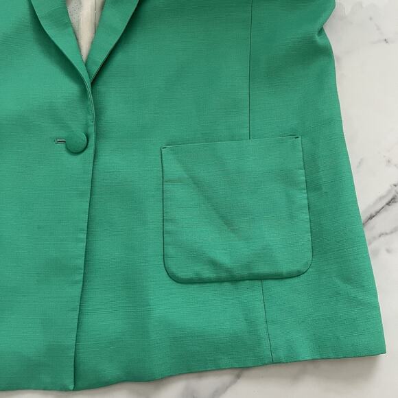 Sezane Romane Jacket in Kelly Green Size 12 Preppy french chic oversize blazer - Picture 7 of 13